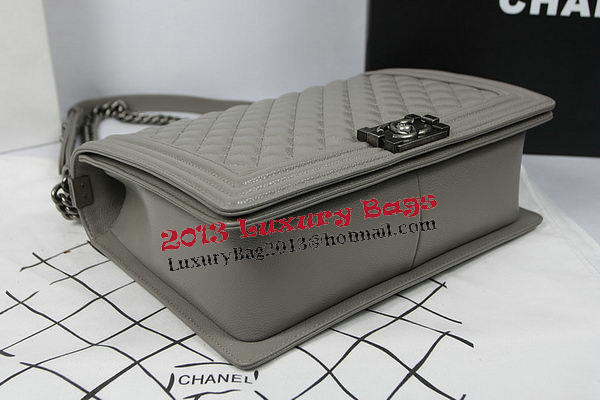 Boy Chanel Flap Shoulder Bag Original Cannage Pattern A67087 Grey Boy Chanel Flap Shoulder Bag Original Cannage Pattern A67087 Grey