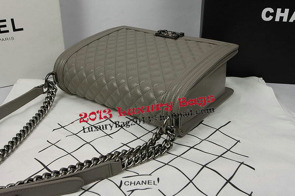 Boy Chanel Flap Shoulder Bag Original Cannage Pattern A67087 Grey Boy Chanel Flap Shoulder Bag Original Cannage Pattern A67087 Grey