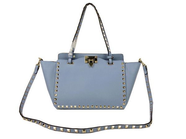 Valentino Garavani Rockstud mini Tote Bag Original Leather VG1916 SkyBlue