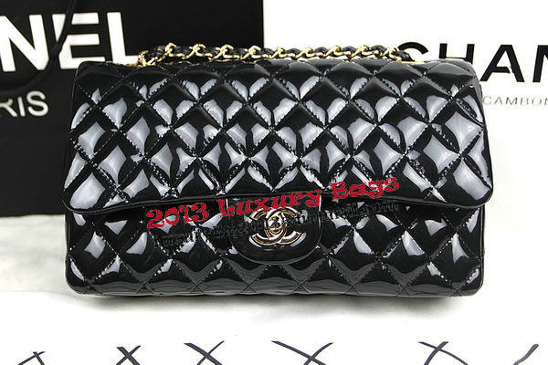 Chanel 2.55 Series Bags Black Original Patent Leather A1112 Gold Chanel 2.55 Series Bags Black Original Patent Leather A1112 Gold