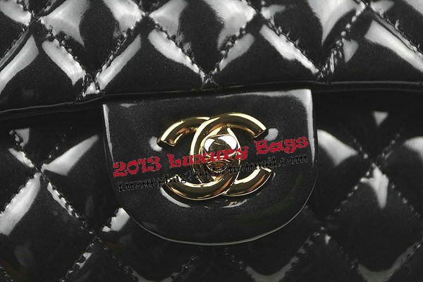 Chanel 2.55 Series Bags Black Original Patent Leather A1112 Gold Chanel 2.55 Series Bags Black Original Patent Leather A1112 Gold