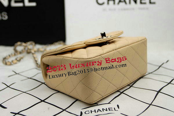 Chanel Classic MINI Flap Bag CF1115 Apricot Cannage Pattern Silver Chanel Classic MINI Flap Bag CF1115 Apricot Cannage Pattern Silver
