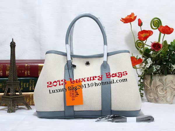Hermes Garden Party 30cm Tote Bag Canvas SkyBlue Hermes Garden Party 30cm Tote Bag Canvas SkyBlue