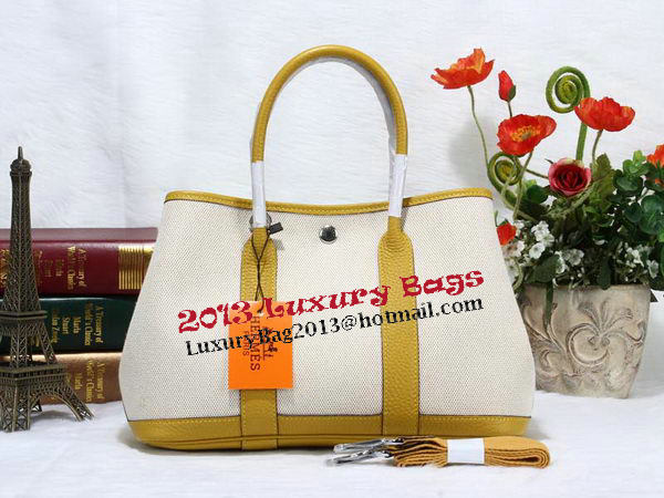 Hermes Garden Party 30cm Tote Bag Canvas Yellow Hermes Garden Party 30cm Tote Bag Canvas Yellow