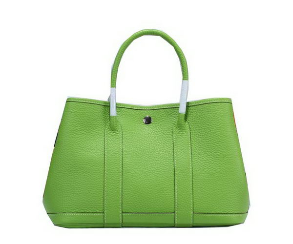 Hermes Garden Party 30cm Tote Bag Grainy Leather Green