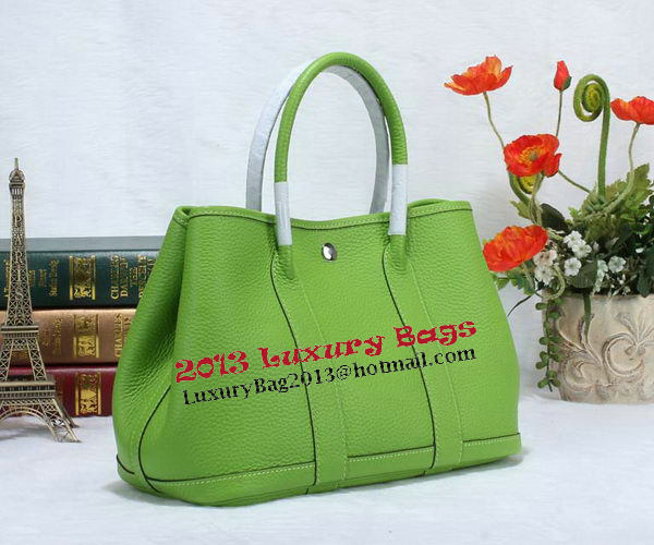 Hermes Garden Party 30cm Tote Bag Grainy Leather Green Hermes Garden Party 30cm Tote Bag Grainy Leather Green