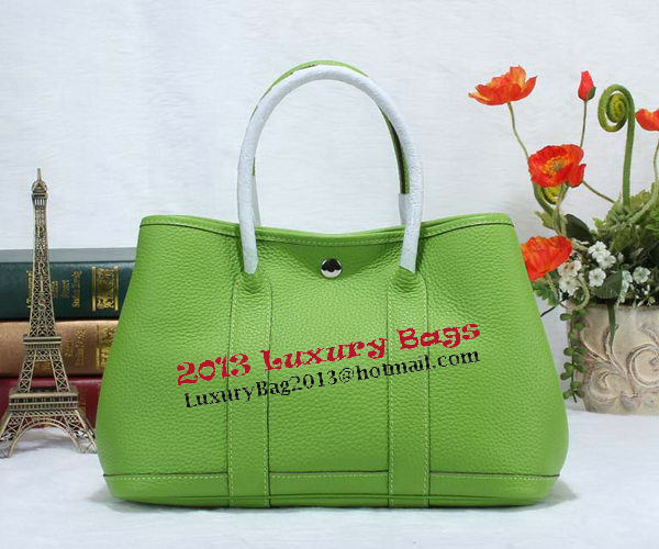 Hermes Garden Party 30cm Tote Bag Grainy Leather Green Hermes Garden Party 30cm Tote Bag Grainy Leather Green