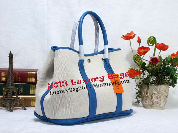 Hermes Garden Party 36cm Tote Bag Canvas Blue Hermes Garden Party 36cm Tote Bag Canvas Blue