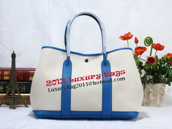 Hermes Garden Party 36cm Tote Bag Canvas Blue Hermes Garden Party 36cm Tote Bag Canvas Blue