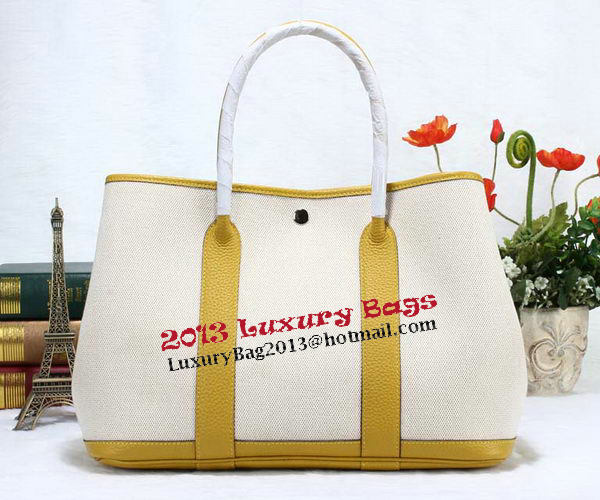 Hermes Garden Party 36cm Tote Bag Canvas Yellow Hermes Garden Party 36cm Tote Bag Canvas Yellow