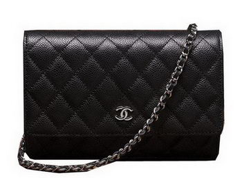 Chanel mini Flap Bag A33814 Black Cannage Pattern Silver Chanel mini Flap Bag A33814 Black Cannage Pattern Silver