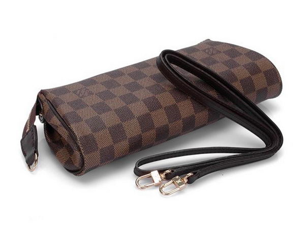 Louis Vuitton N55213 Damier Ebene Canvas Eva Clutch Louis Vuitton N55213 Damier Ebene Canvas Eva Clutch