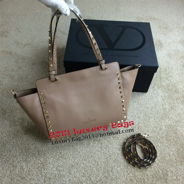 Valentino Garavani Rockstud mini Tote Bag Original Leather VG1916 Beige Valentino Garavani Rockstud mini Tote Bag Original Leather VG1916 Beige