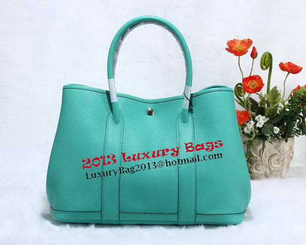 Hermes Garden Party 36cm Tote Bag Grainy Leather Light Blue Hermes Garden Party 36cm Tote Bag Grainy Leather Light Blue