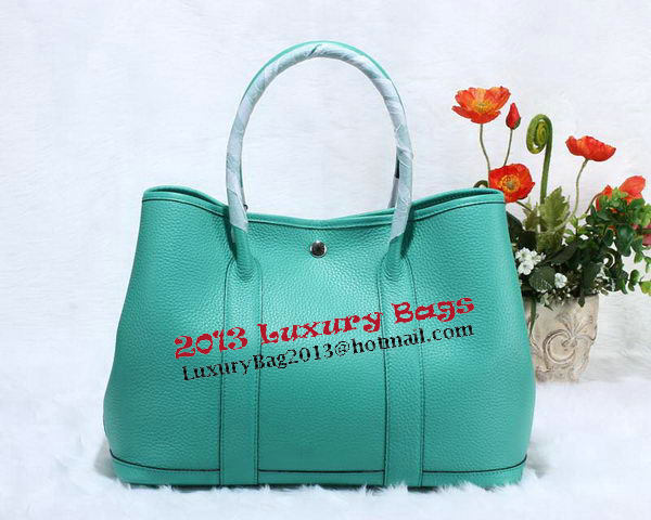 Hermes Garden Party 36cm Tote Bag Grainy Leather Light Blue Hermes Garden Party 36cm Tote Bag Grainy Leather Light Blue