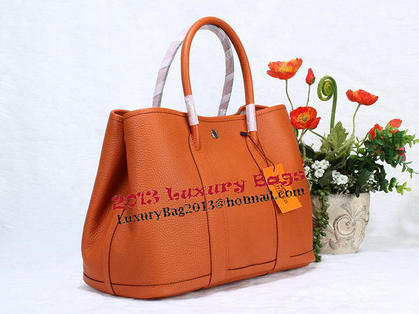 Hermes Garden Party 36cm Tote Bag Grainy Leather Orange Hermes Garden Party 36cm Tote Bag Grainy Leather Orange