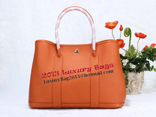 Hermes Garden Party 36cm Tote Bag Grainy Leather Orange Hermes Garden Party 36cm Tote Bag Grainy Leather Orange