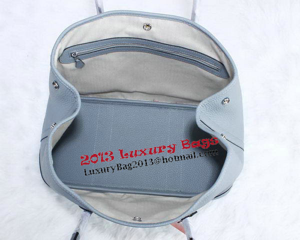 Hermes Garden Party 36cm Tote Bag Grainy Leather SKyBlue