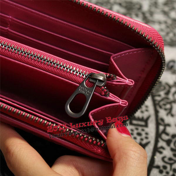 Bottega Veneta Intrecciato Nappa Zip Around Wallets 114073 Rose Bottega Veneta Intrecciato Nappa Zip Around Wallets 114073 Rose