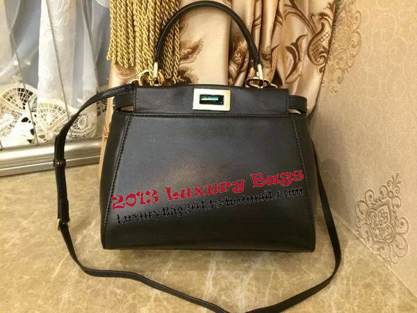 Fendi mini Peekaboo Bag Original Leather 55211 Black Fendi mini Peekaboo Bag Original Leather 55211 Black