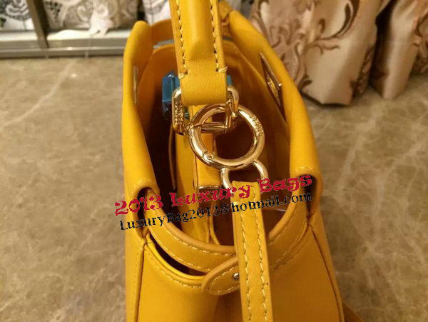 Fendi mini Peekaboo Bag Original Leather 55211 Yellow Fendi mini Peekaboo Bag Original Leather 55211 Yellow