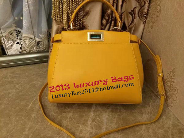 Fendi mini Peekaboo Bag Original Leather 55211 Yellow Fendi mini Peekaboo Bag Original Leather 55211 Yellow