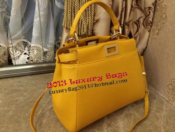 Fendi mini Peekaboo Bag Original Leather 55211 Yellow Fendi mini Peekaboo Bag Original Leather 55211 Yellow