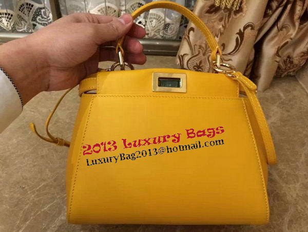 Fendi mini Peekaboo Bag Original Leather 55211 Yellow Fendi mini Peekaboo Bag Original Leather 55211 Yellow