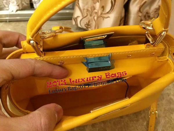 Fendi mini Peekaboo Bag Original Leather 55211 Yellow Fendi mini Peekaboo Bag Original Leather 55211 Yellow