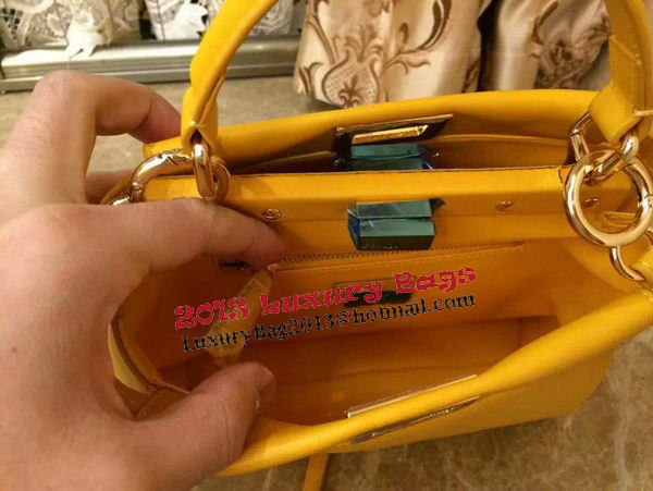 Fendi mini Peekaboo Bag Original Leather 55211 Yellow Fendi mini Peekaboo Bag Original Leather 55211 Yellow