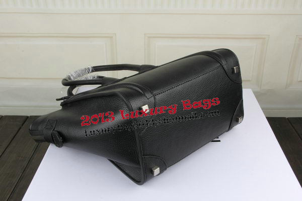 Celine Luggage Micro Boston Bag Clemence Leather CT33081 Black Celine Luggage Micro Boston Bag Clemence Leather CT33081 Black