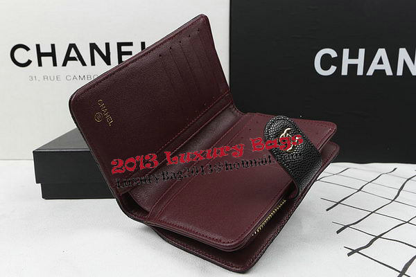 Chanel Matelasse Bi-Fold Wallet Black Original Cannage Pattern A48667 Gold Chanel Matelasse Bi-Fold Wallet Black Original Cannage Pattern A48667 Gold
