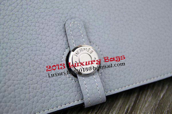 Hermes Compact Passport Holder Original Leather Wallet SkyBlue Hermes Compact Passport Holder Original Leather Wallet SkyBlue