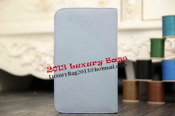 Hermes Compact Passport Holder Original Leather Wallet SkyBlue Hermes Compact Passport Holder Original Leather Wallet SkyBlue