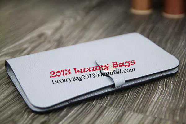 Hermes Compact Passport Holder Original Leather Wallet SkyBlue Hermes Compact Passport Holder Original Leather Wallet SkyBlue