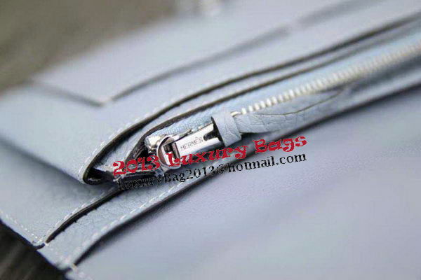 Hermes Compact Passport Holder Original Leather Wallet SkyBlue Hermes Compact Passport Holder Original Leather Wallet SkyBlue