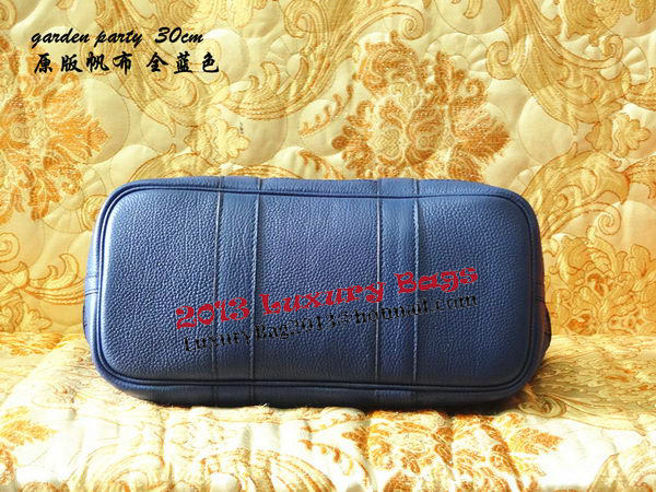 Hermes Garden Party 30cm Tote Bags Original Leather Blue Hermes Garden Party 30cm Tote Bags Original Leather Blue