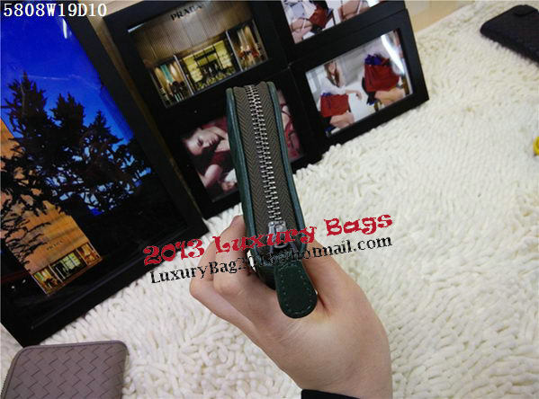 Bottega Veneta Intrecciato Nappa Zip Around Wallet BV5808 Green Bottega Veneta Intrecciato Nappa Zip Around Wallet BV5808 Green