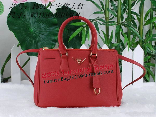 Prada Saffiano Leather Tote Bag PBN1801 Red Prada Saffiano Leather Tote Bag PBN1801 Red