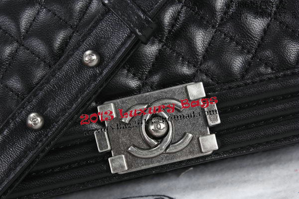 Boy Chanel Flap Shoulder Bags Sheepskin Leather A67086 Black Boy Chanel Flap Shoulder Bags Sheepskin Leather A67086 Black