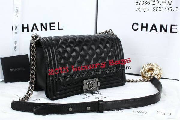 Boy Chanel Flap Shoulder Bags Sheepskin Leather A67086 Black Boy Chanel Flap Shoulder Bags Sheepskin Leather A67086 Black