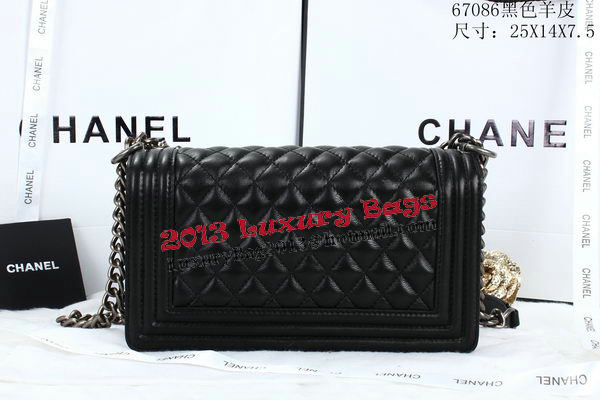 Boy Chanel Flap Shoulder Bags Sheepskin Leather A67086 Black Boy Chanel Flap Shoulder Bags Sheepskin Leather A67086 Black