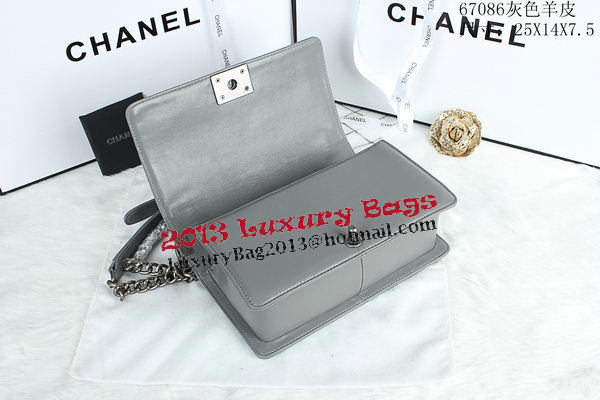 Boy Chanel Flap Shoulder Bags Sheepskin Leather A67086 Grey Boy Chanel Flap Shoulder Bags Sheepskin Leather A67086 Grey
