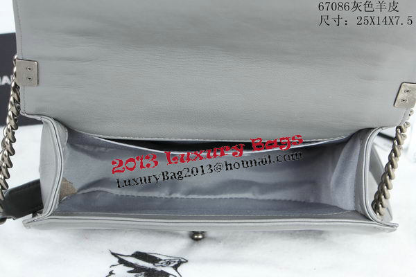 Boy Chanel Flap Shoulder Bags Sheepskin Leather A67086 Grey Boy Chanel Flap Shoulder Bags Sheepskin Leather A67086 Grey