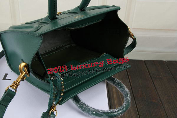 Celine Luggage Nano Bag Original Leather CTS3309 Green Celine Luggage Nano Bag Original Leather CTS3309 Green