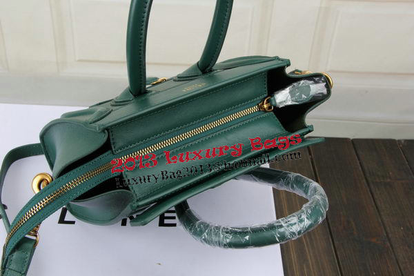Celine Luggage Nano Bag Original Leather CTS3309 Green Celine Luggage Nano Bag Original Leather CTS3309 Green