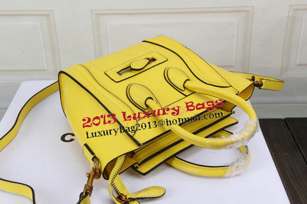Celine Luggage Nano Bag Original Leather CTS3309 Yellow Celine Luggage Nano Bag Original Leather CTS3309 Yellow