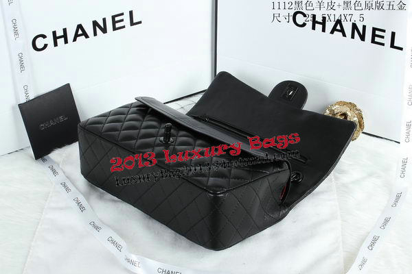 Chanel 2.55 Series Flap Bags Sheepskin Leather A1112 Black Chanel 2.55 Series Flap Bags Sheepskin Leather A1112 Black