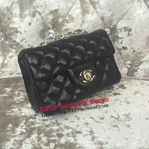 Chanel Classic MINI Flap Bag Sheepskin Leather A1115 Black Chanel Classic MINI Flap Bag Sheepskin Leather A1115 Black