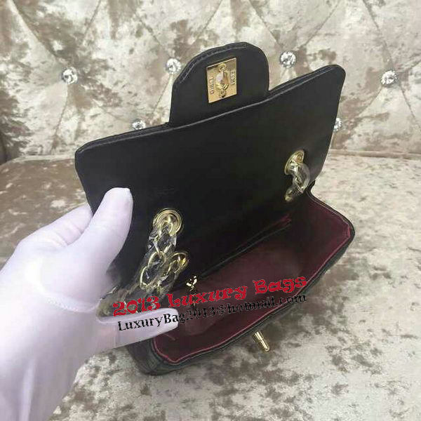 Chanel Classic MINI Flap Bag Sheepskin Leather A1115 Black Chanel Classic MINI Flap Bag Sheepskin Leather A1115 Black